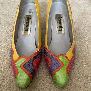 Yellow Pointed Toe Heel